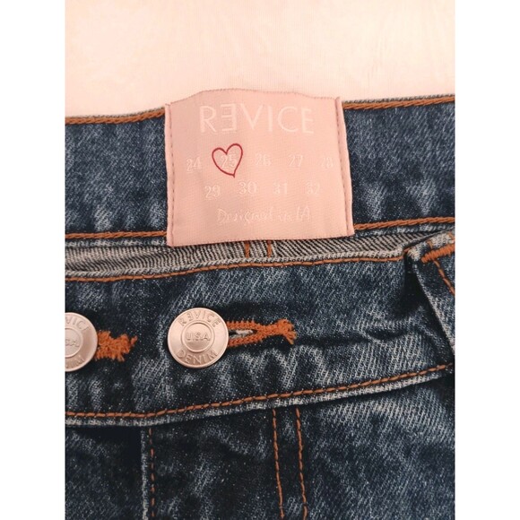 Revice Denim Baja Cargo Jeans Wide Leg Dark Wash American Flag Women's Sz 28 - Picture 11 of 13